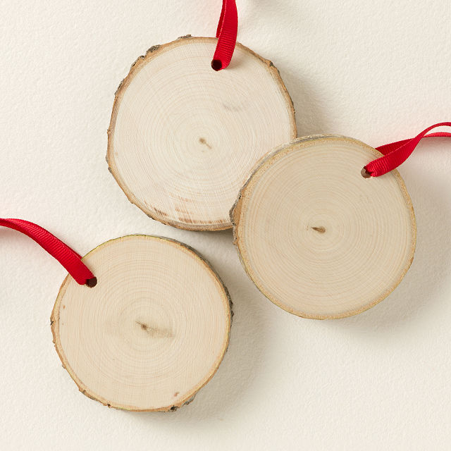 Personalized Pet Portrait Wood Slice Ornament