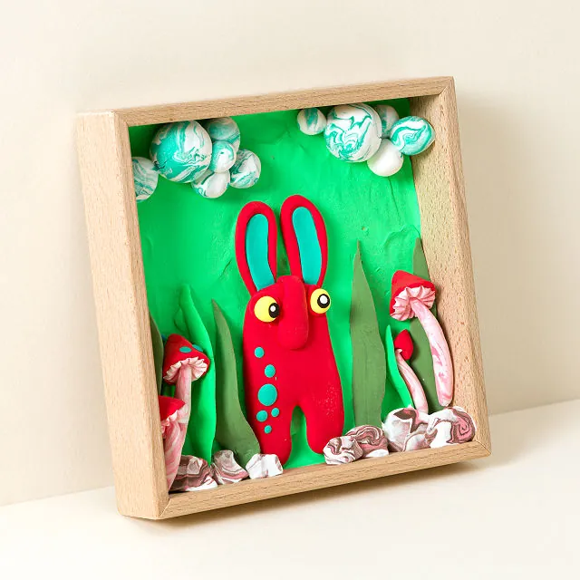 Uncommon Goods | Troll - DIY Fantastical World Clay Shadow Box Kit