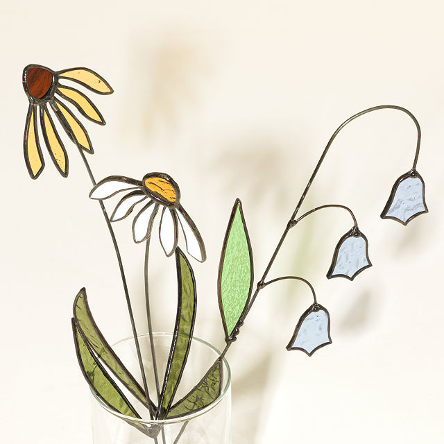 Stained Glass Floral Stem