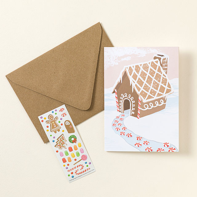 Decorate with Stickers Gingerbread Greeting Card