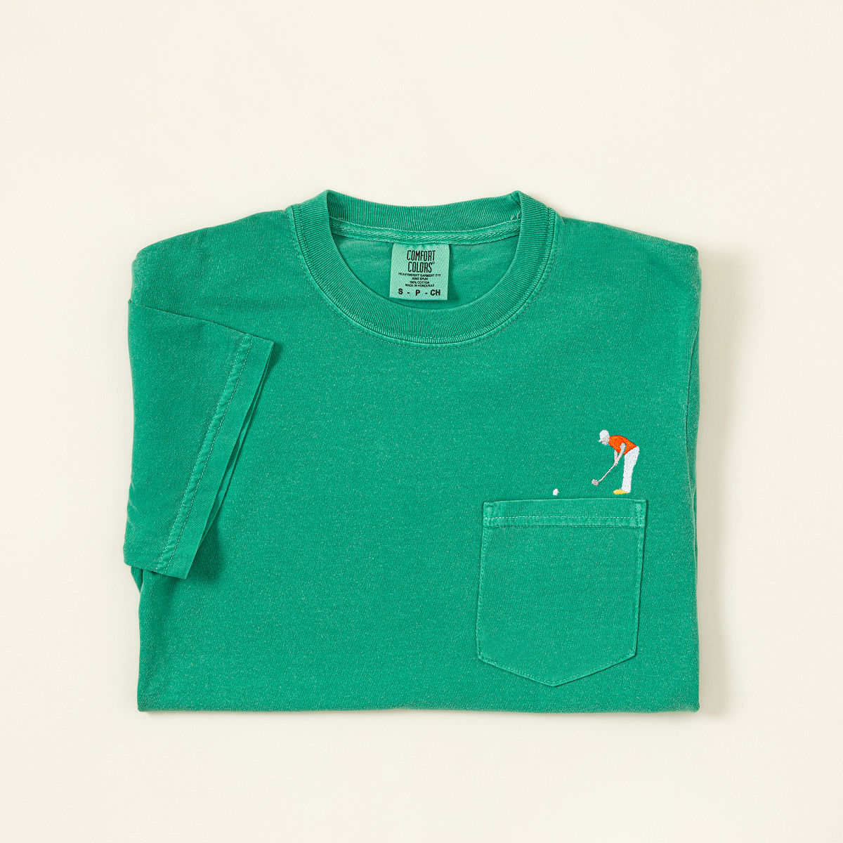 Embroidered Golfer Pocket Tee - Small