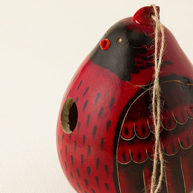 Cardinal Gourd Birdhouse