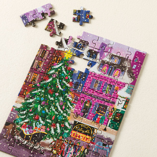 Christmas on the Square Puzzle Greeting Card