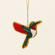 Hummingbird Beaded Ornament