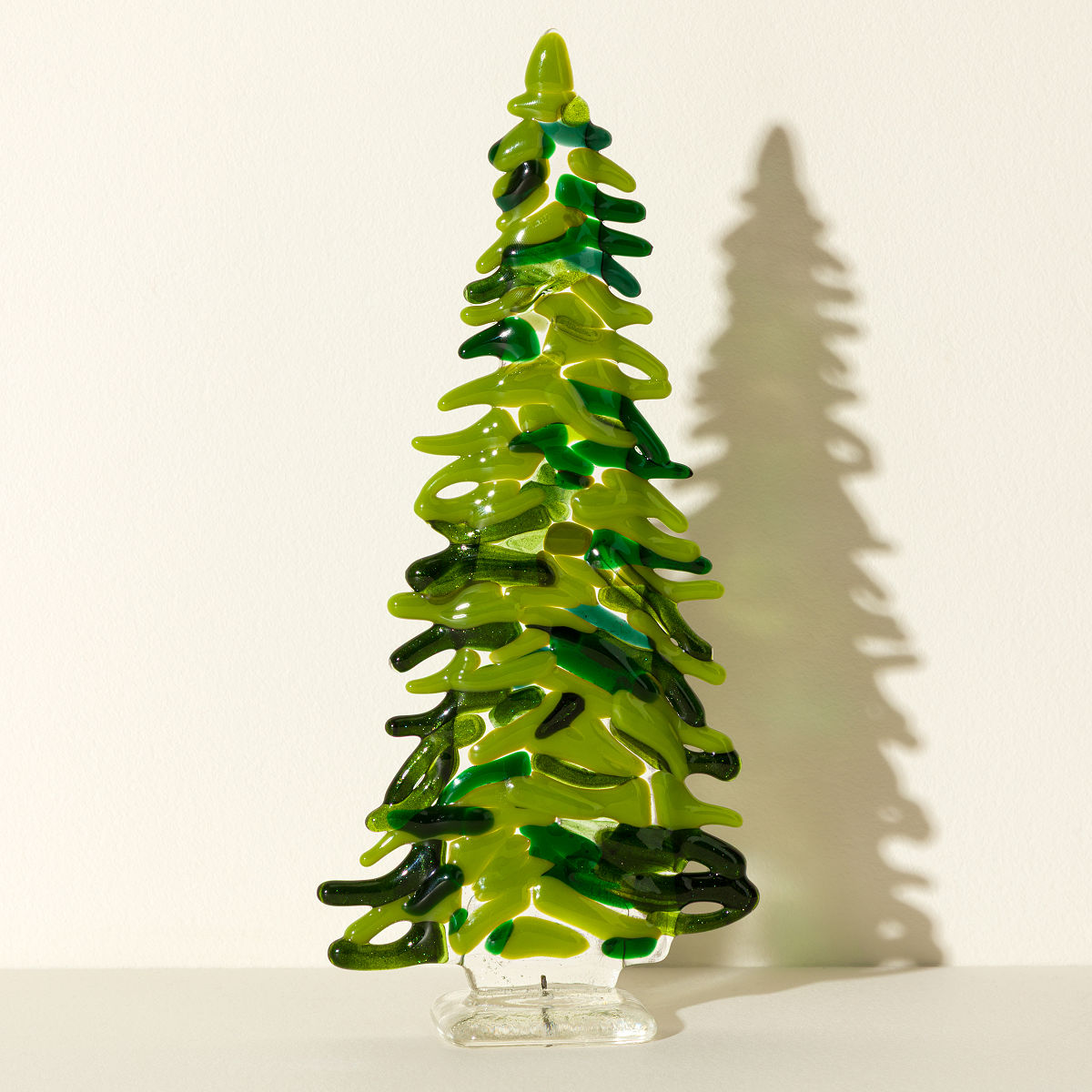 Handmade Glass Christmas Tree - 8 inches