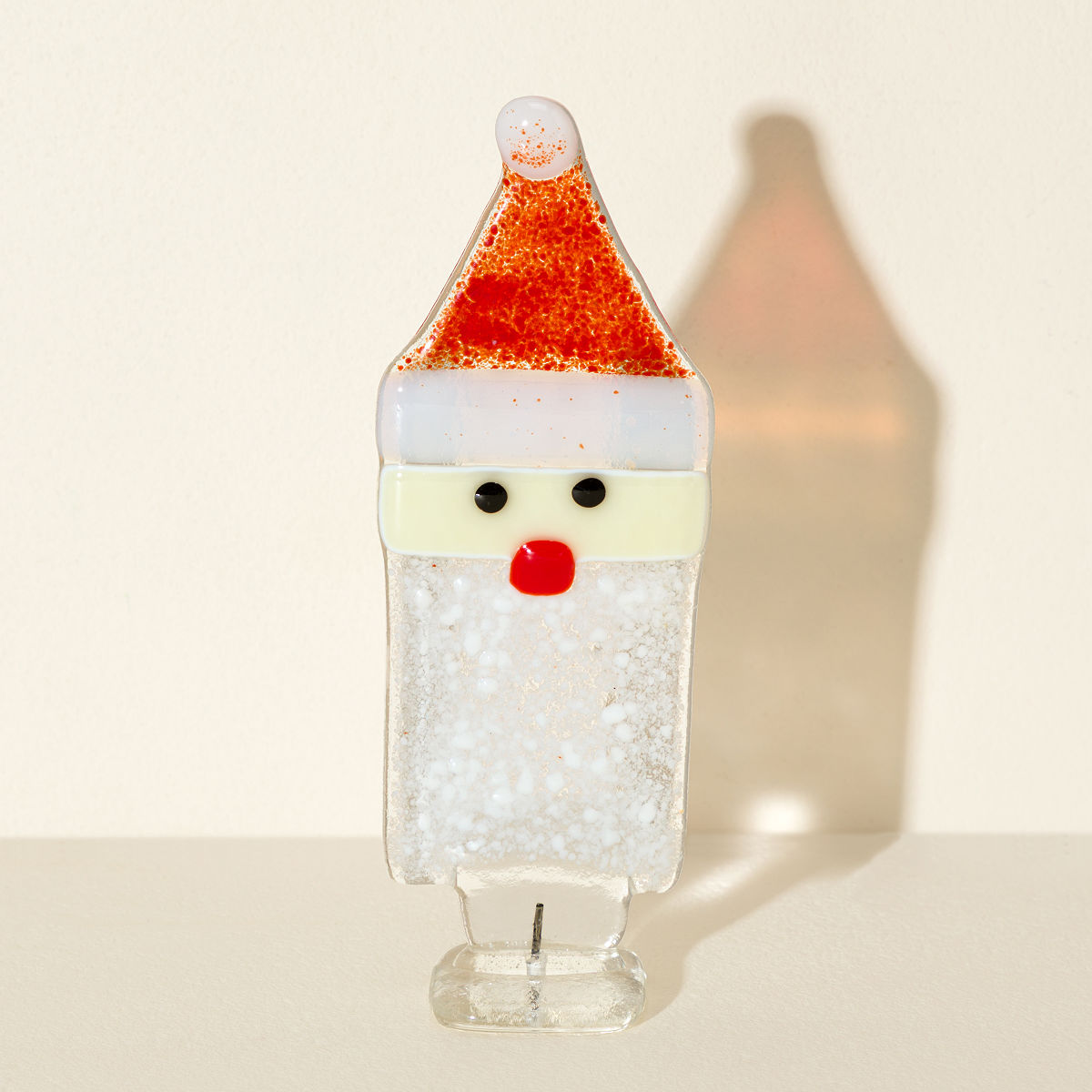 Handmade Glass Santa