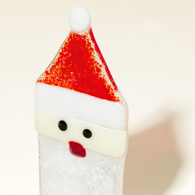 Handmade Glass Santa