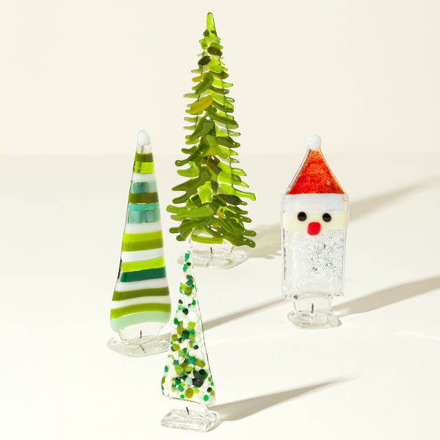Handmade Glass Santa