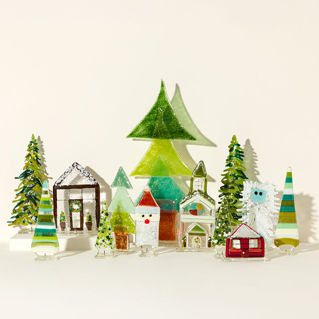 Handmade Glass Santa