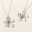Handmade Forget-Me-Not Birthstone Necklace thumbnail 1