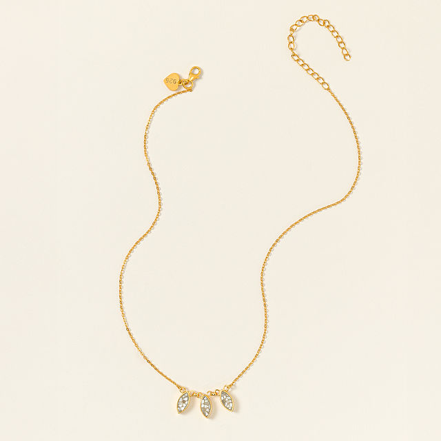Sliced Raw Diamond Trio Necklace