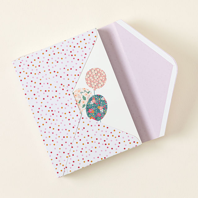 Birthday Balloons Greeting Card and Candle Set