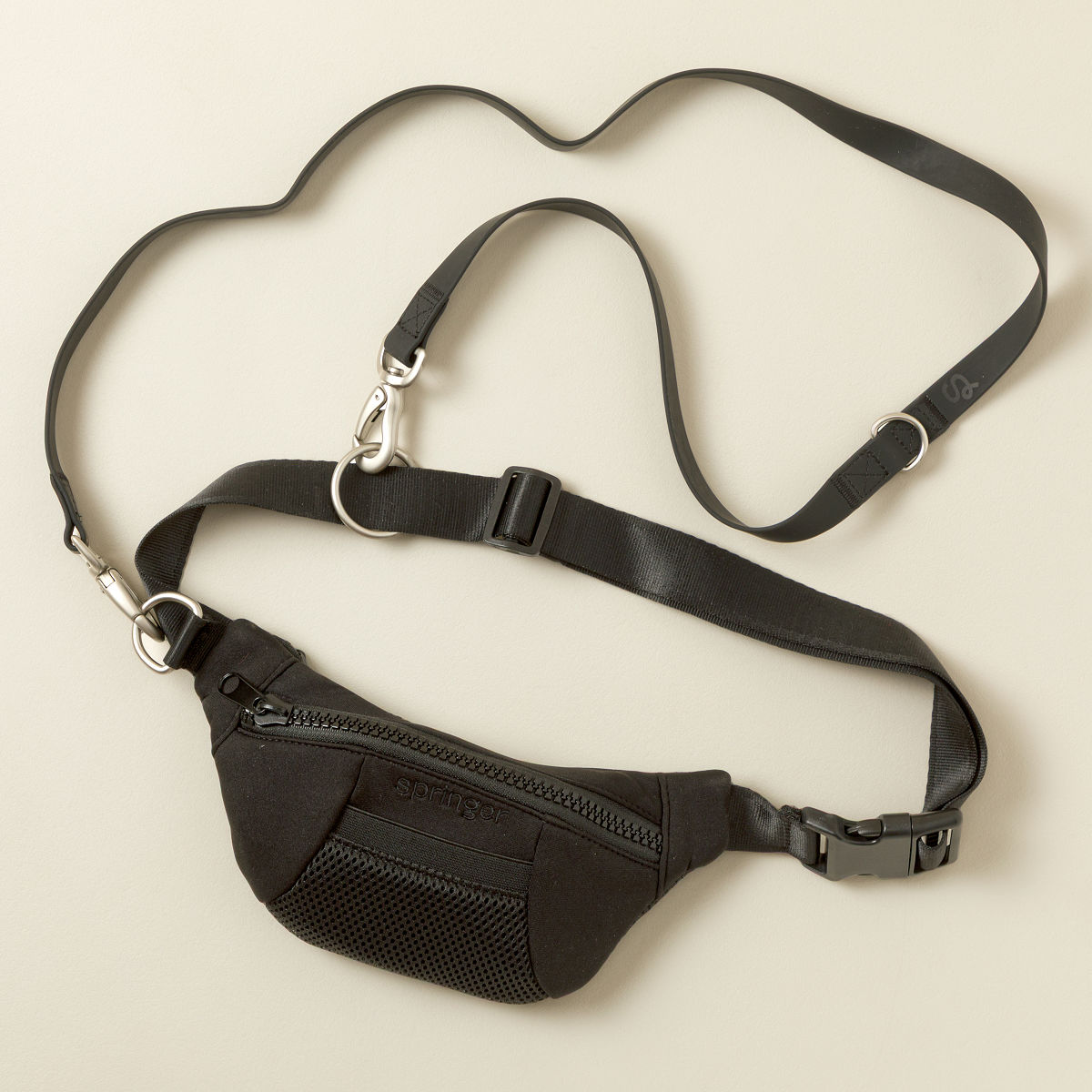 4-in-1 Hands-Free Dog Walking LeashBag - Classic Black