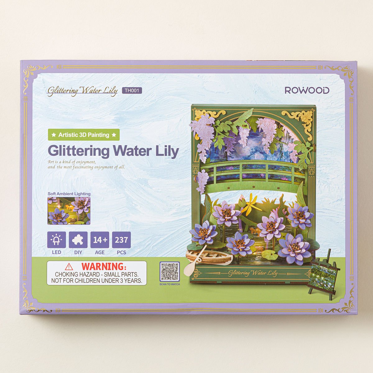 Masterpiece in 3D Illuminated Build Kit - Water Lily