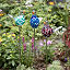 Handblown Glass Chickadee Garden Sculpture thumbnail 1