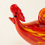 Handblown Glass Rooster Garden Sculpture thumbnail 2