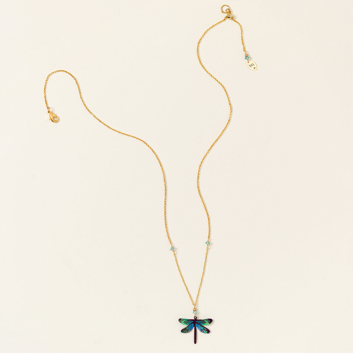 Iridescent Dragonfly Jewelry - Necklace