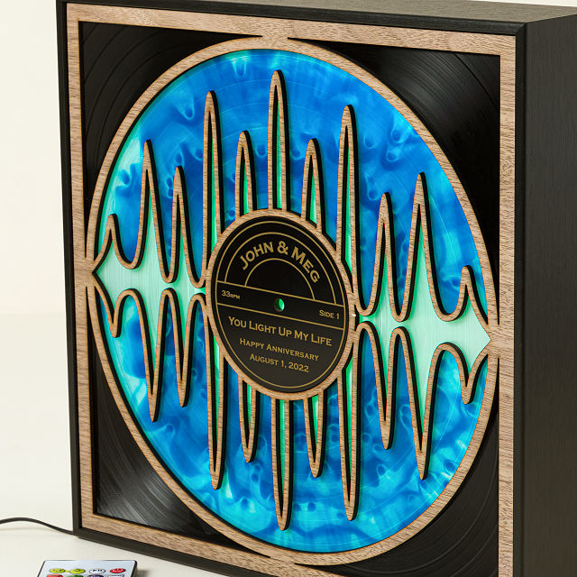 Personalized Recycled Vinyl Lamp