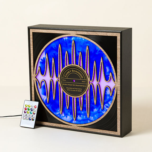 Personalized Recycled Vinyl Lamp