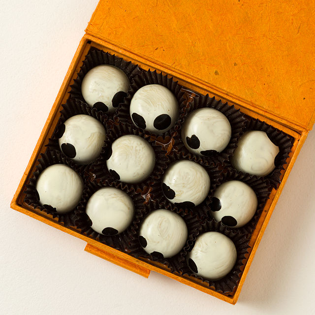 Pumpkin Ganache Ghost Truffles