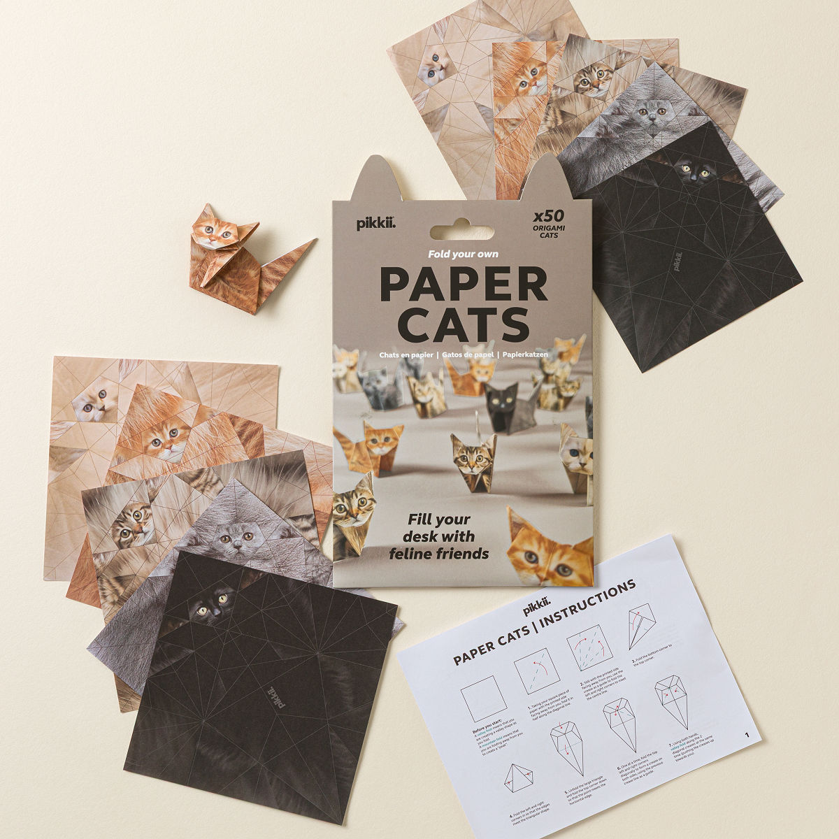 Paper Desk Pets - Paper Cats