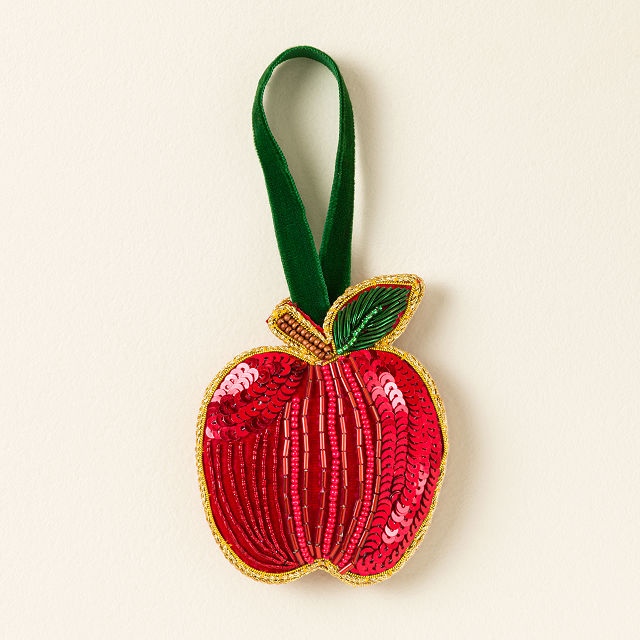 Apple Beaded Ornament