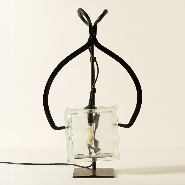 Reclaimed Ice Tong Table Lamp