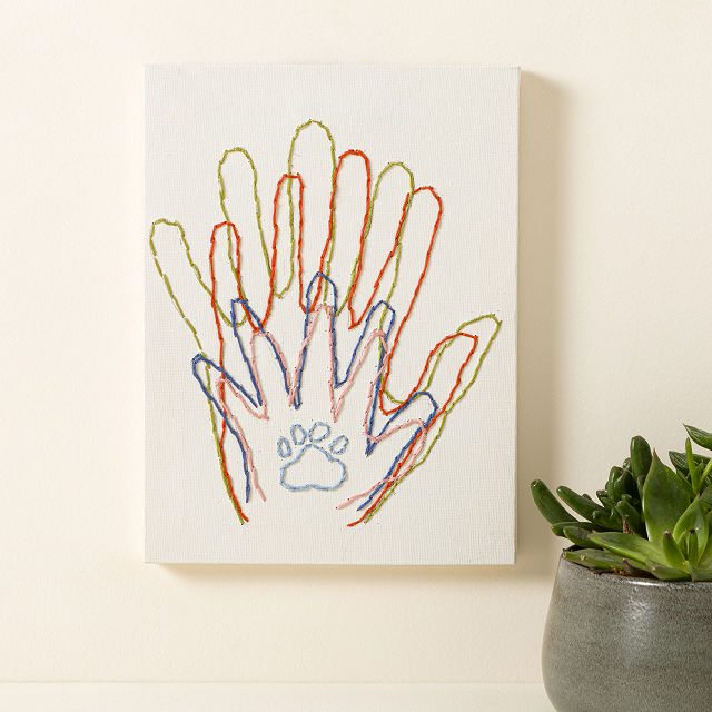 Stitched Together DIY Family Handprint Kit