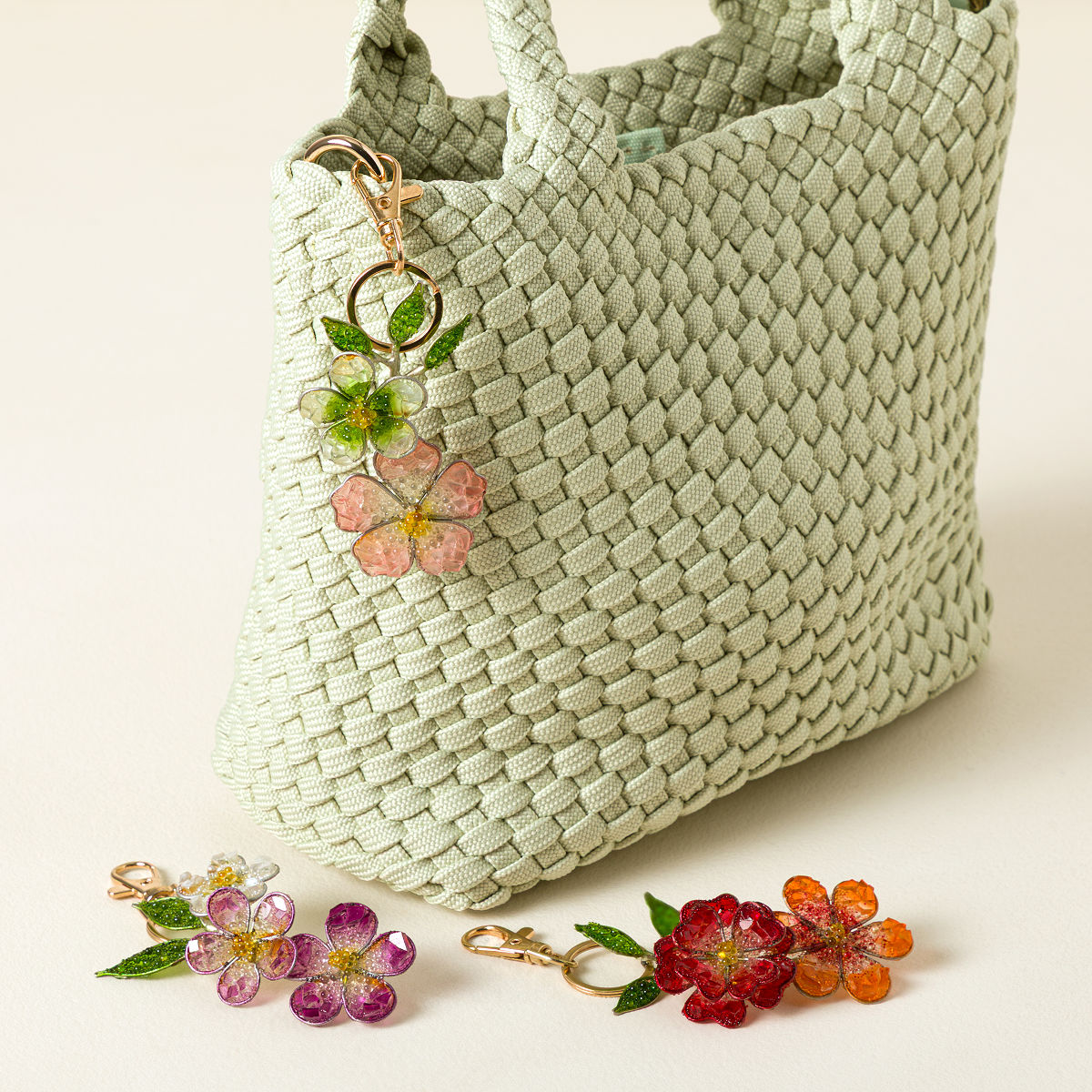 Handmade Wildflower Bag Charm