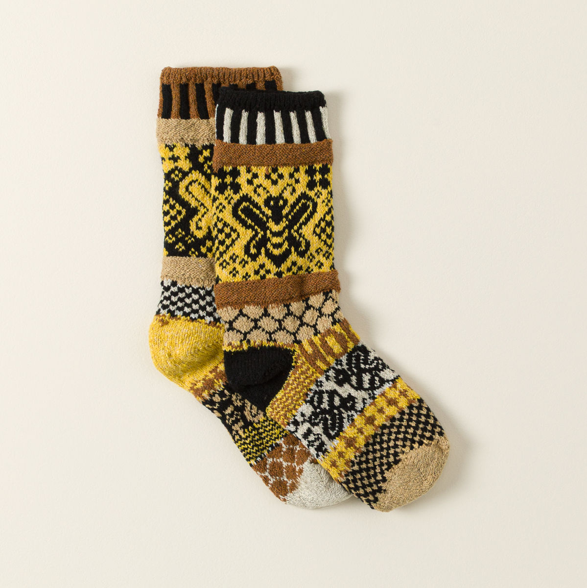 Cozy Critter Crew Socks - Honey Bee Pollinator - Large