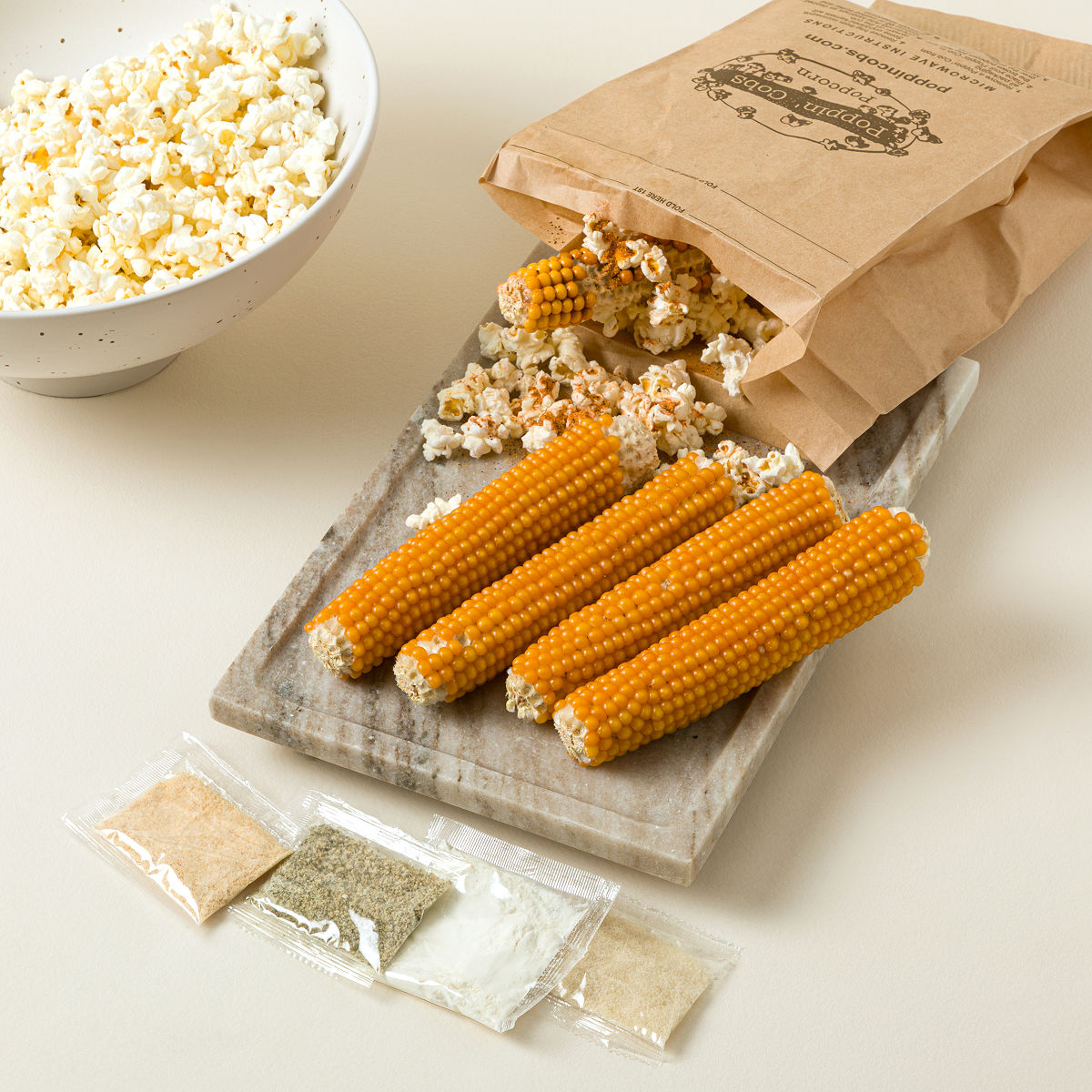 Uncommon Goods | Flavored Popcorn on the Cob Gift Set | popcorn on