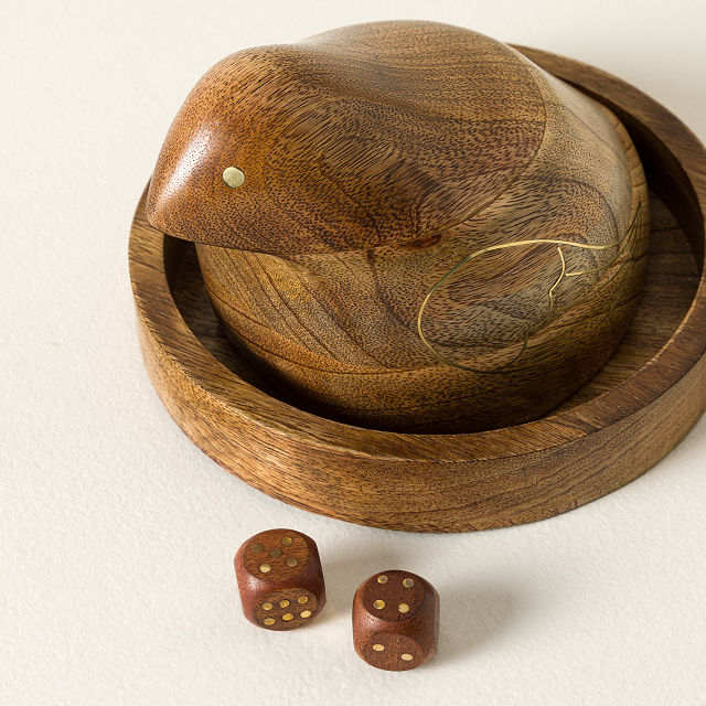 Bird In Hand Wooden Dice Shaker Cup