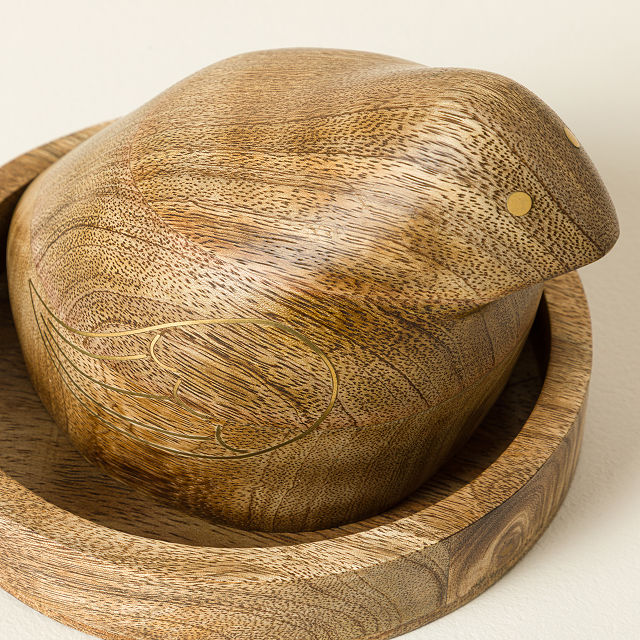 Bird In Hand Wooden Dice Shaker Cup