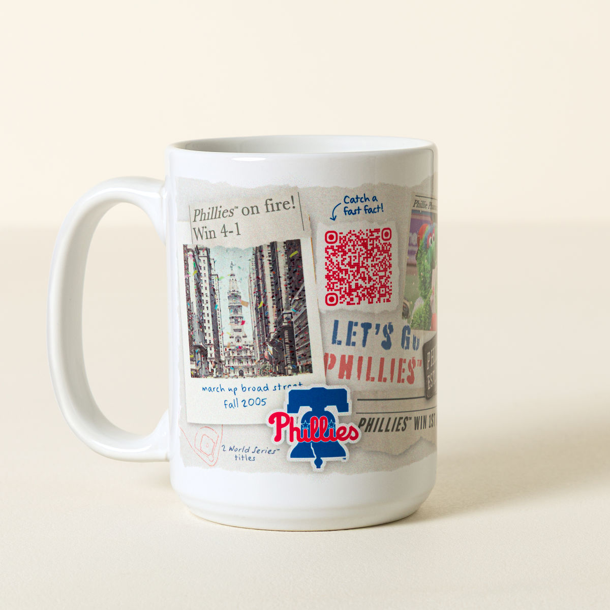 Your MLB Team Interactive QR Mug - Philadelphia Phillies
