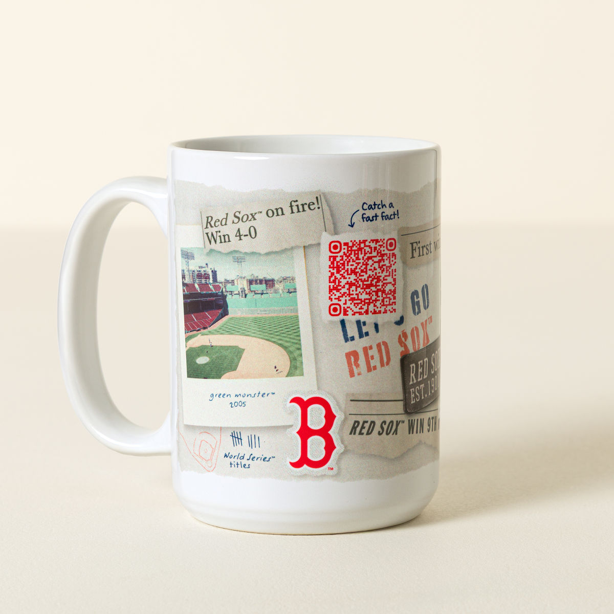 Your MLB Team Interactive QR Mug - Boston Red Sox