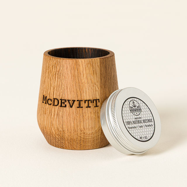 Personalized Charred Oak Whiskey Tumbler