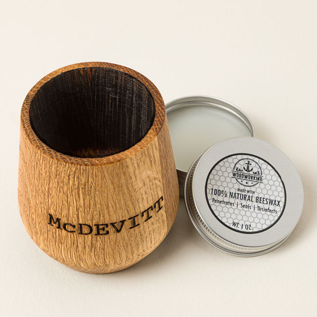 Personalized Charred Oak Whiskey Tumbler