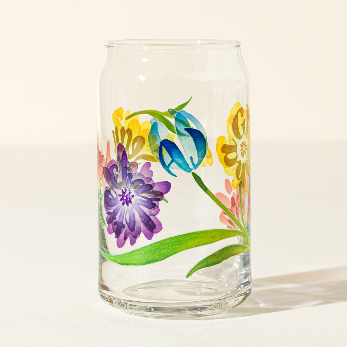 Your Name in Flowers Glassware - 4-6 Names - CAN GLASS