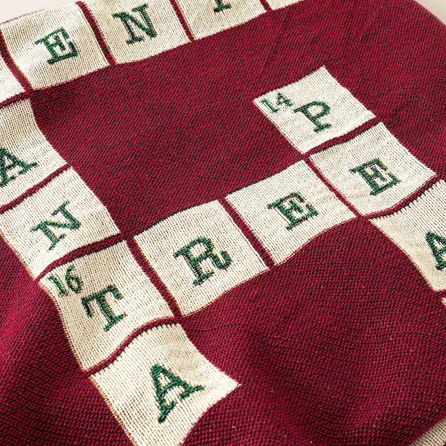 Personalized Christmas Crossword Throw Blanket