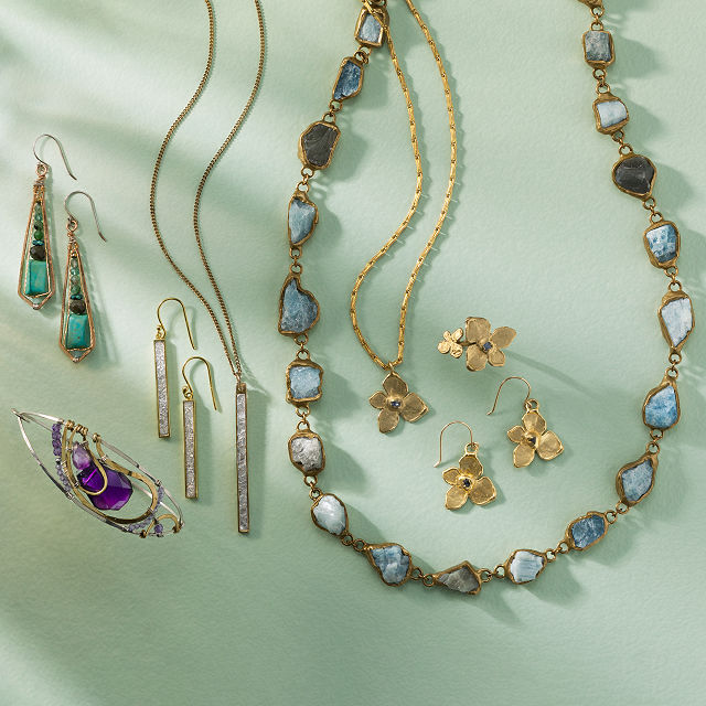 Convertible Raw Aquamarine Necklace & Bracelet