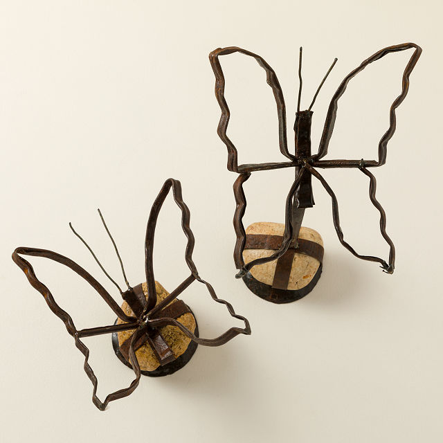 Iron Butterfly Sculpture Set