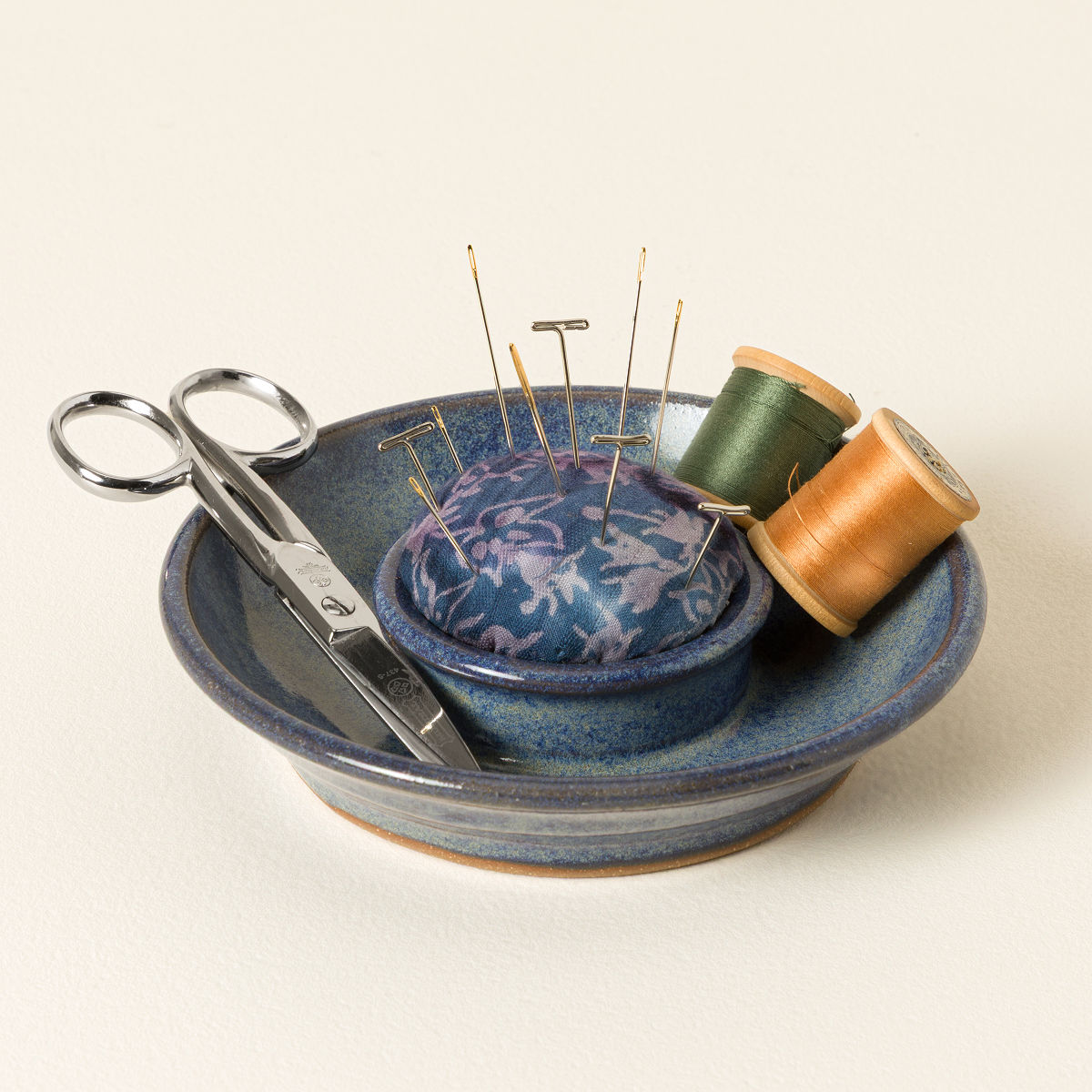 Handmade Sewing and Pincushion Organizer Dish