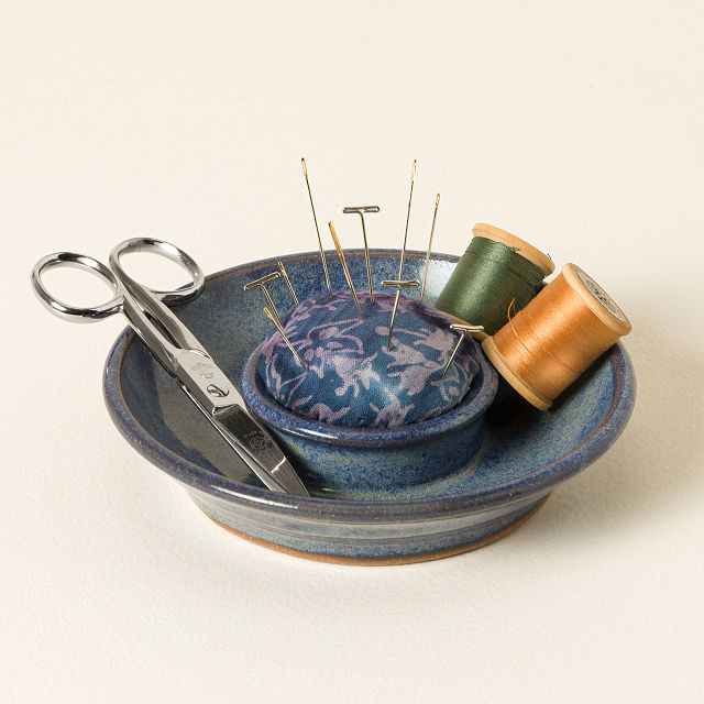 Handmade Sewing and Pincushion Organizer Dish