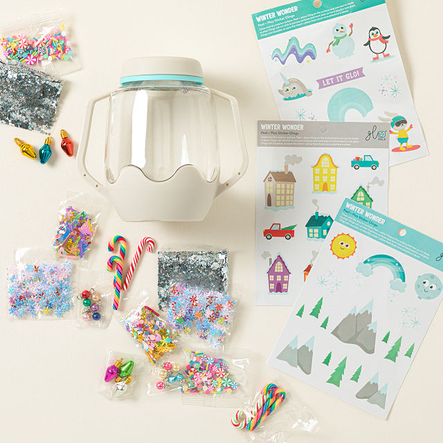 Snow Globe Light Up Sensory Jar Play Set