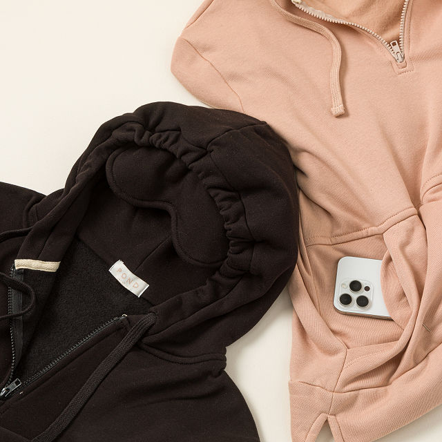 Built-In Sleep Mask Travel Hoodie