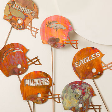 NFL Helmet Garden Stakes