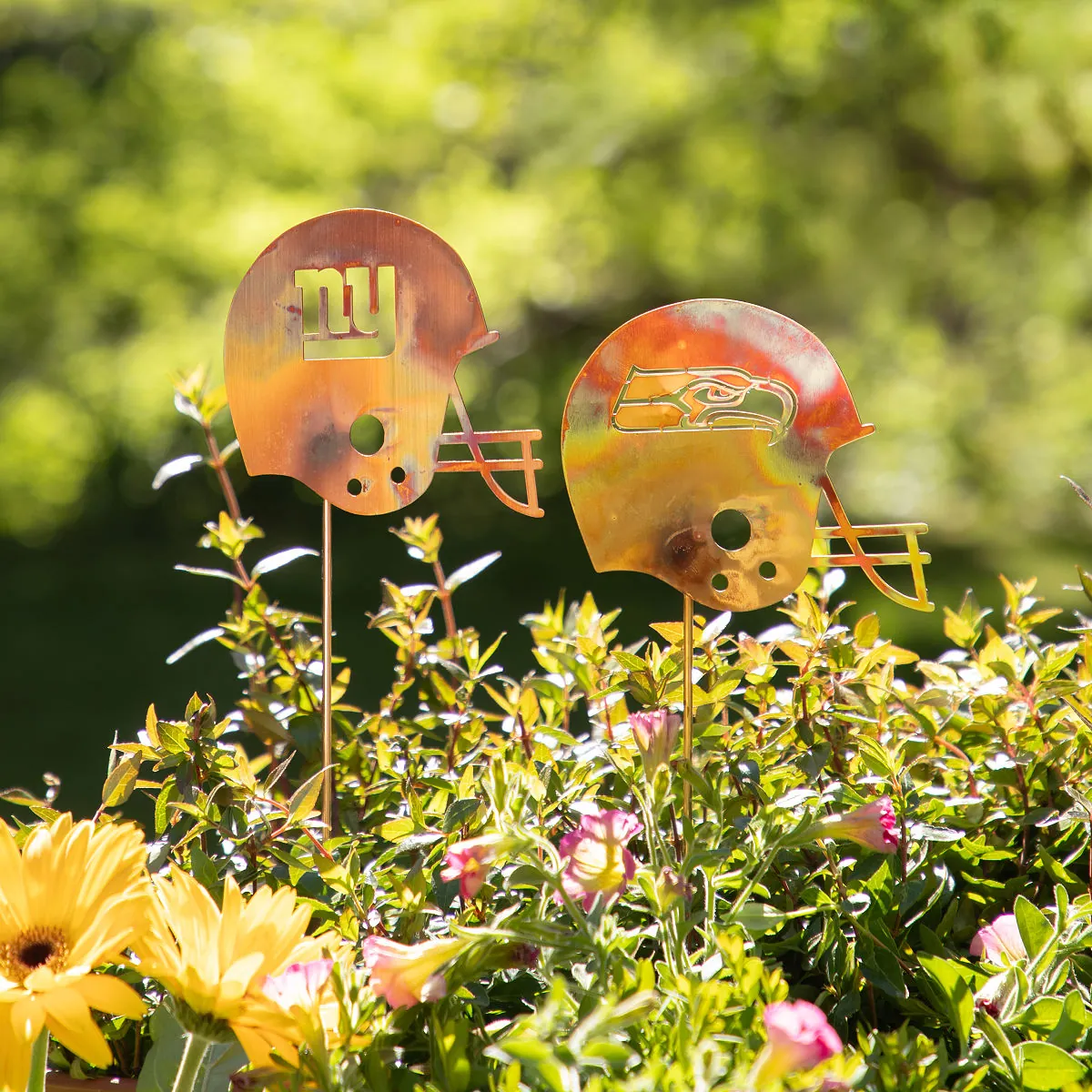 NFL Helmet Garden Stakes