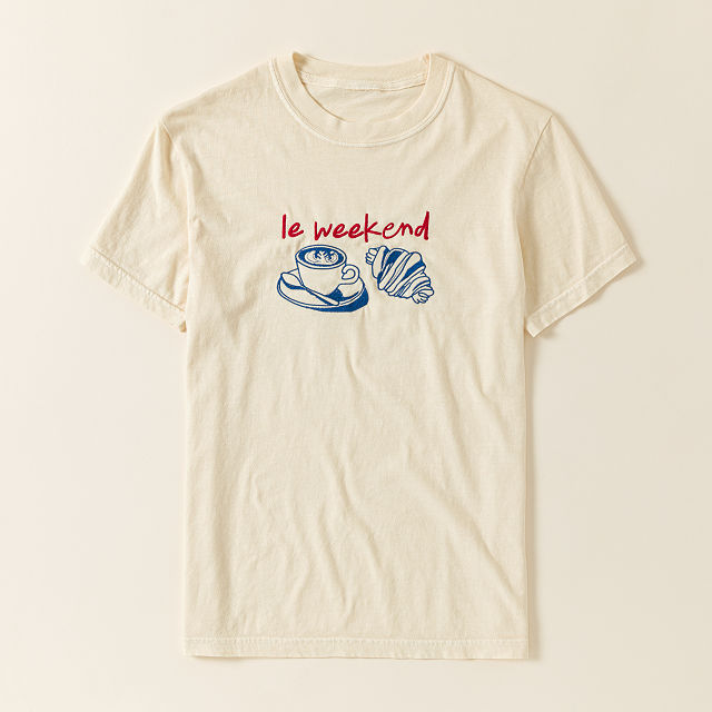 Le Weekend Embroidered T-Shirt