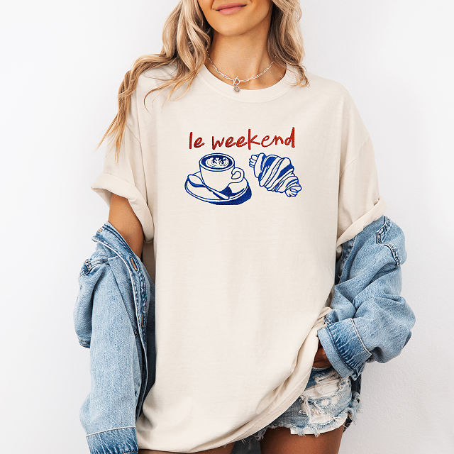 Le Weekend Embroidered T-Shirt