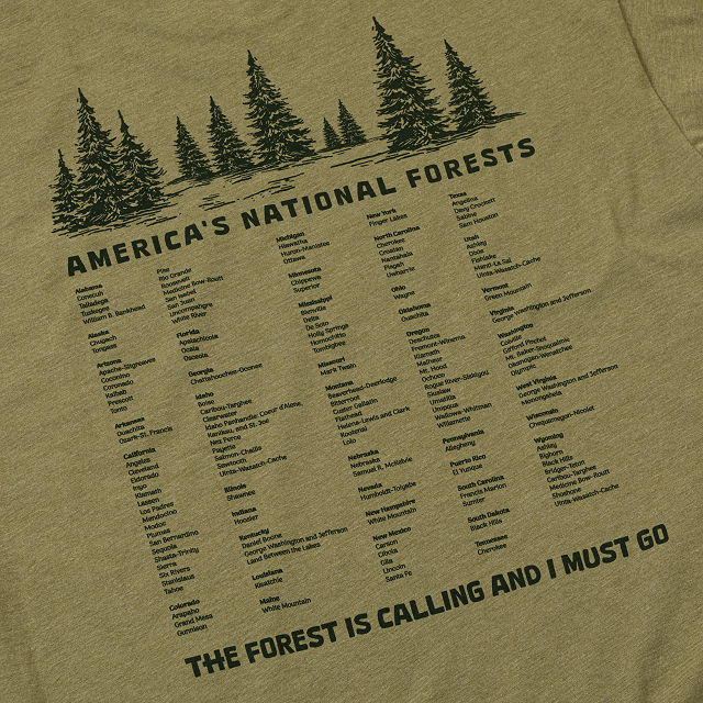 American National Forests Bucket List T Shirt